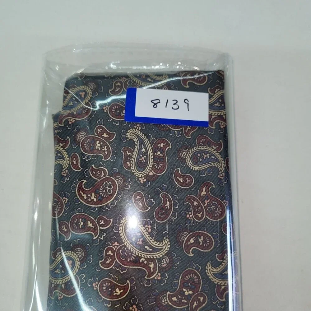 Robert Talbott Silverwoods Tie Mens One Size Paisley Print Silk Handmade Necktie